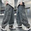 Children's Clothing Boys' Pants 2026 New Denim Spring Boys' Spring and Autumn Styles Mid To Large Children's Casual Pants Trend