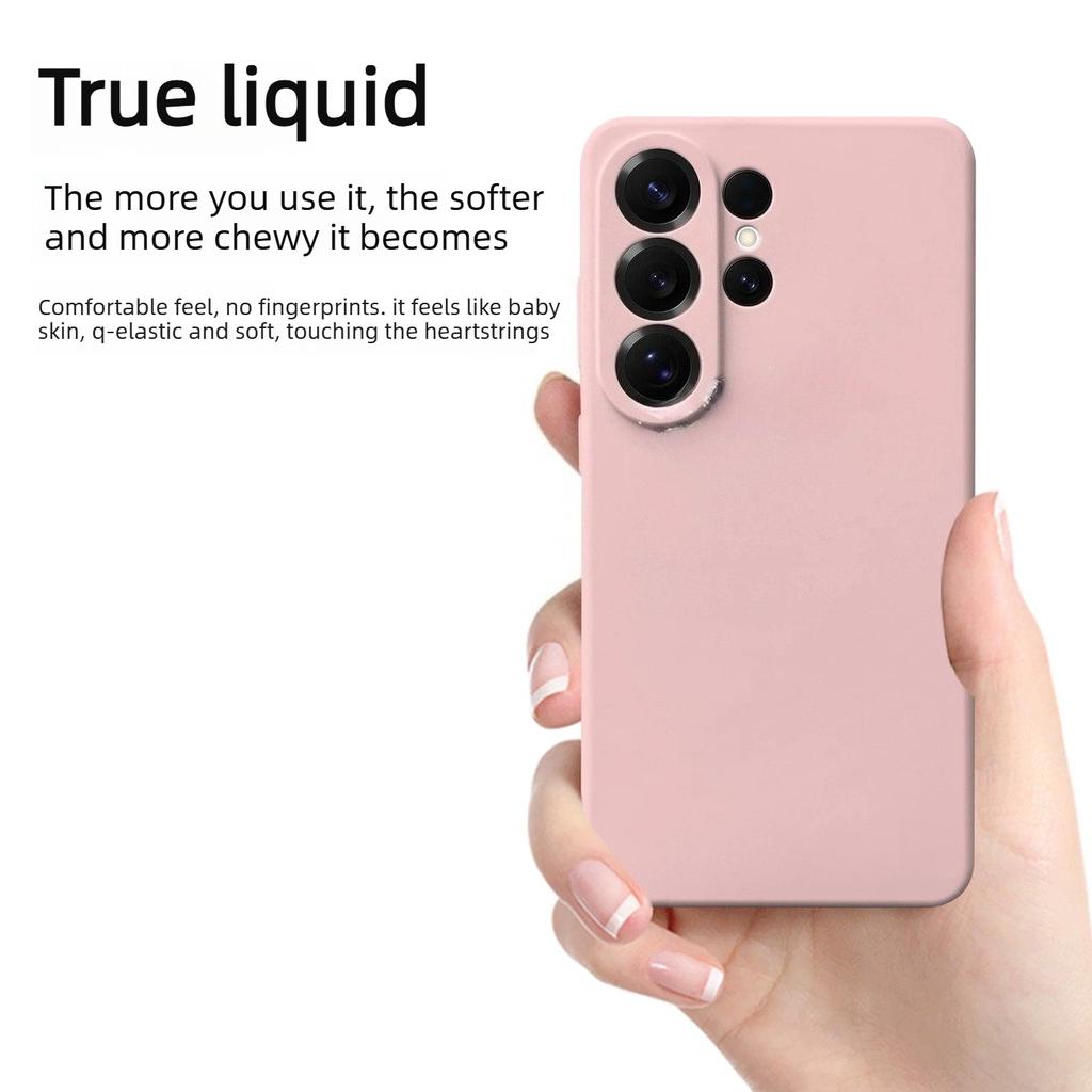 Luxury Original Liquid Silicone 1:1 Phone Case For Samsung Galaxy S23 FE S24 Plus S25 S26 Ultra Anti-drop Protect Cover with box