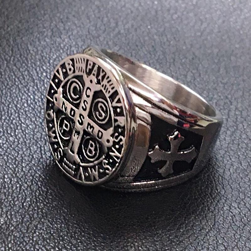 New Stainless Steel Ring CSPB Cross Gold Men's Stainless Steel Ring