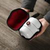 Ceramic Quick Tea Cup Kung Fu Tea Set One Pot Two Cups Simple Portable Storage Bag