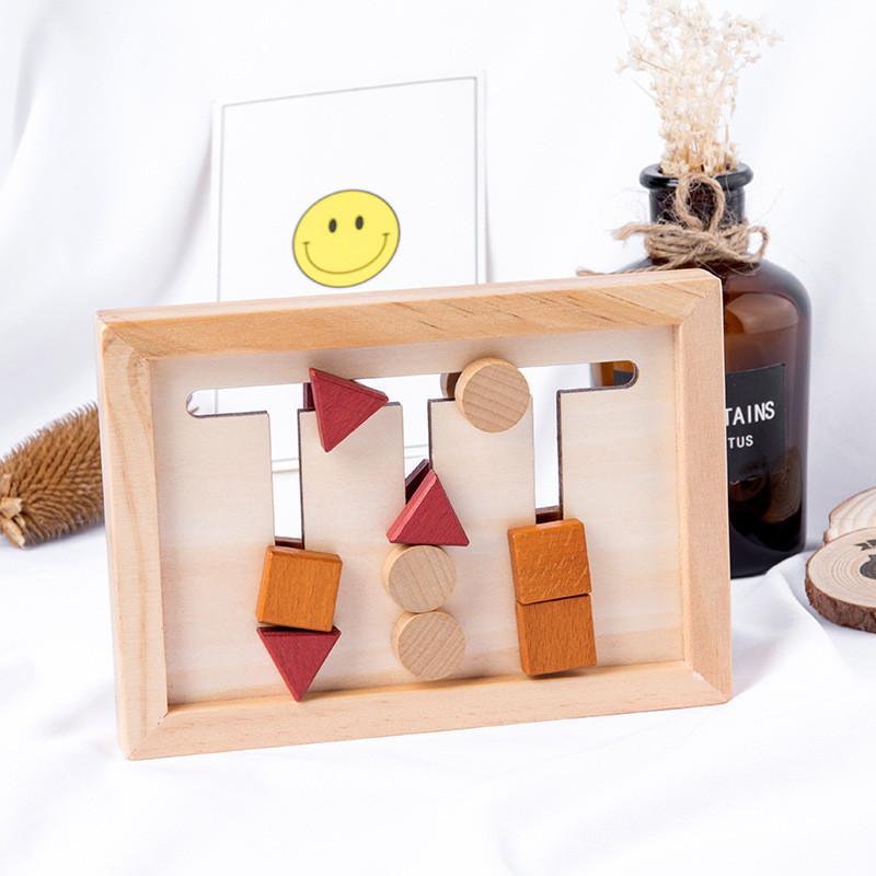 Matching Shape Wooden Game Board Children Puzzle Toy For Cognition Shape