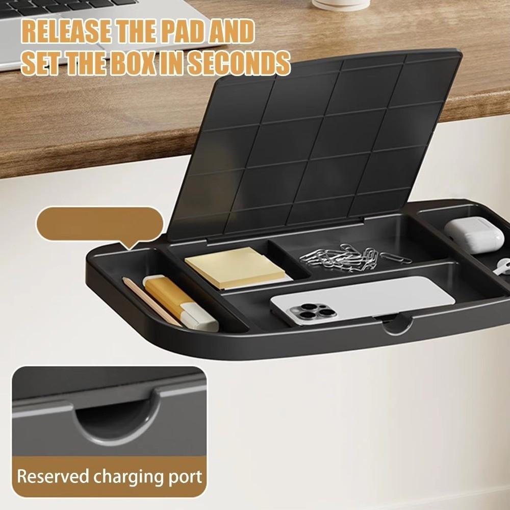 Mountable Side Desk Organizer Space-Saving Desk Mount Organizer Under Desk Storage  Home Office