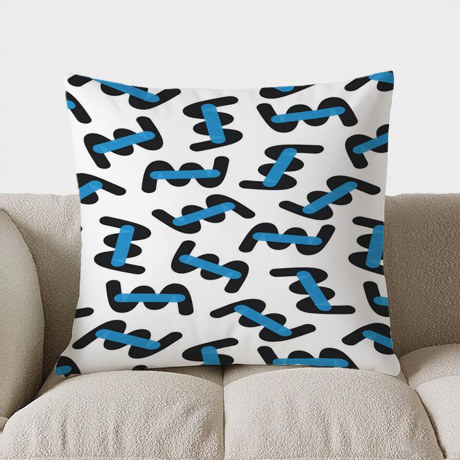 Home Decor Blue Watercolor Dots Pillow Cover Pattern Cushion Cover Suitable for Sofa Bedroom Car Pillow Cover