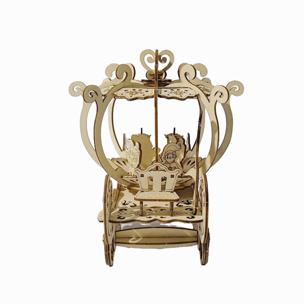 DIY Wooden Pumpkin Car Puzzle Assembly The perfect Halloween, New Year, and birthday gift