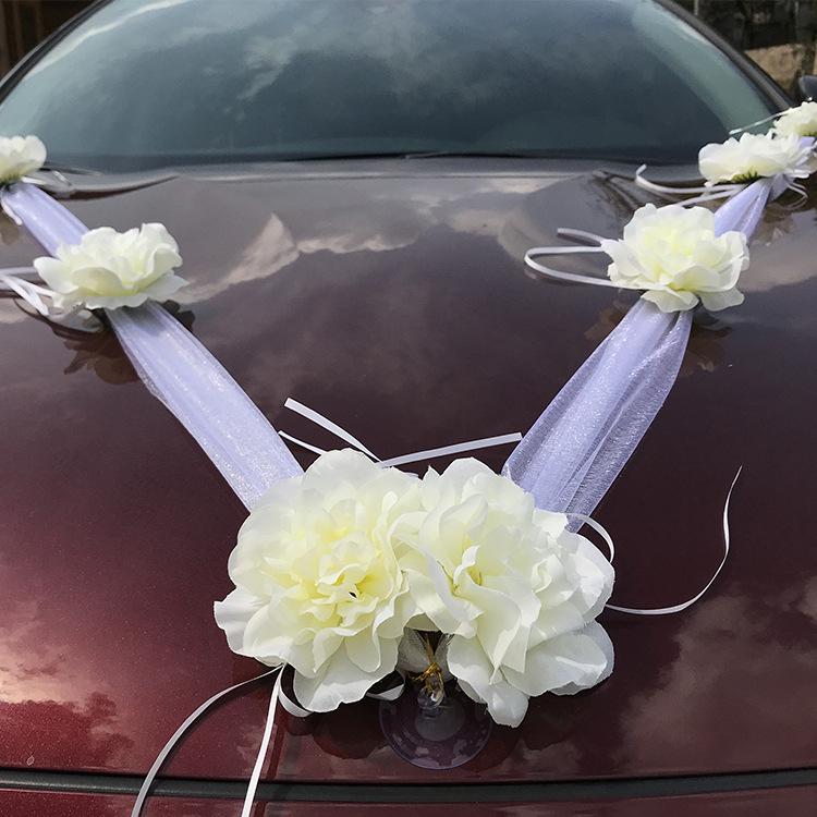Creative Wedding Car Decoration Flower Set: New & Stylish Simulation Flowers for Wedding Cars