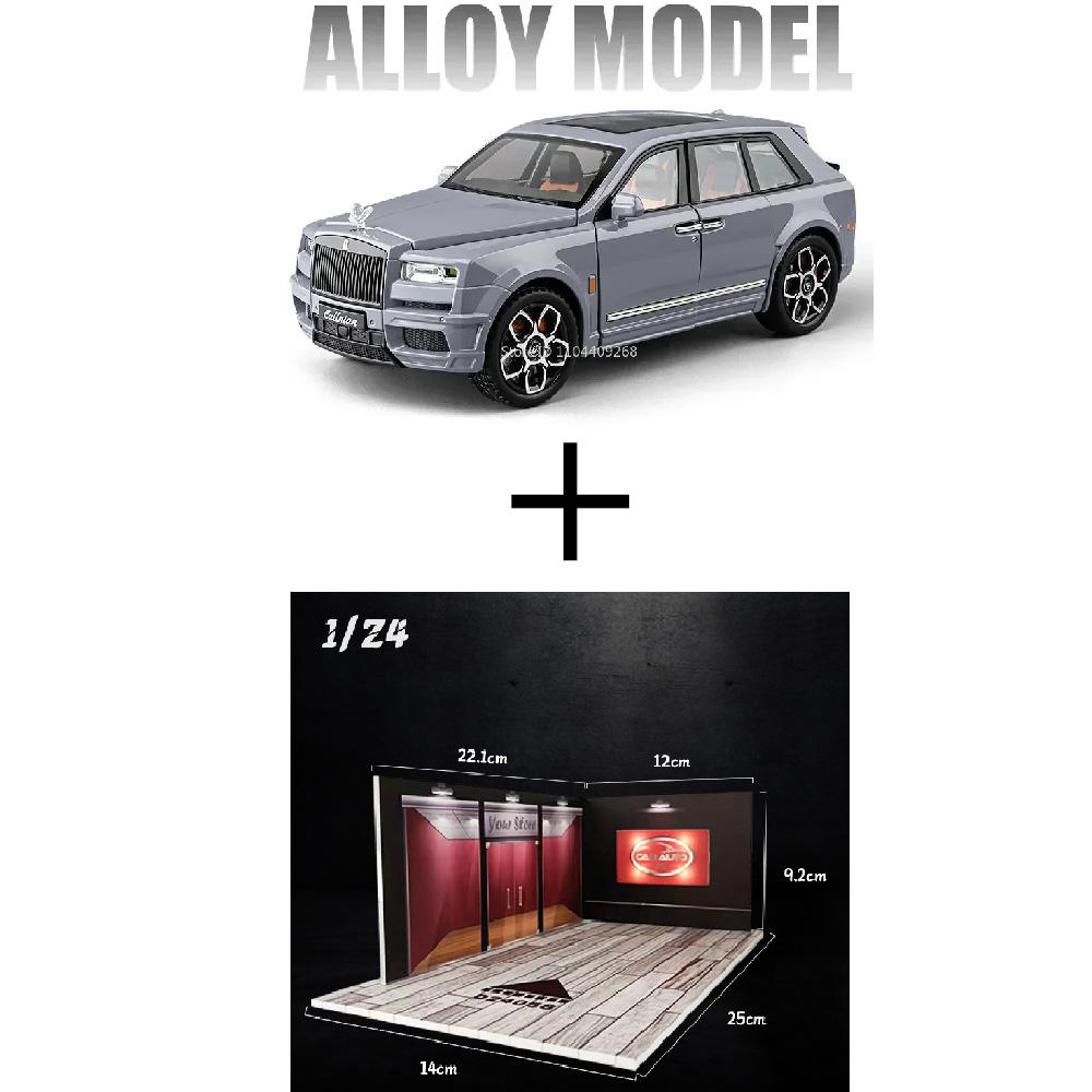 1:20 Rolls-royce Cullinan Luxury Car Model Toy Diecast Metal SUV Doors Opened Shock Absorption Miniature Models Kids Presents