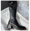 Vintage Thick Heel Women Knee High Boots Fashion Zippers Shoes Autumn Winter Ladies Long