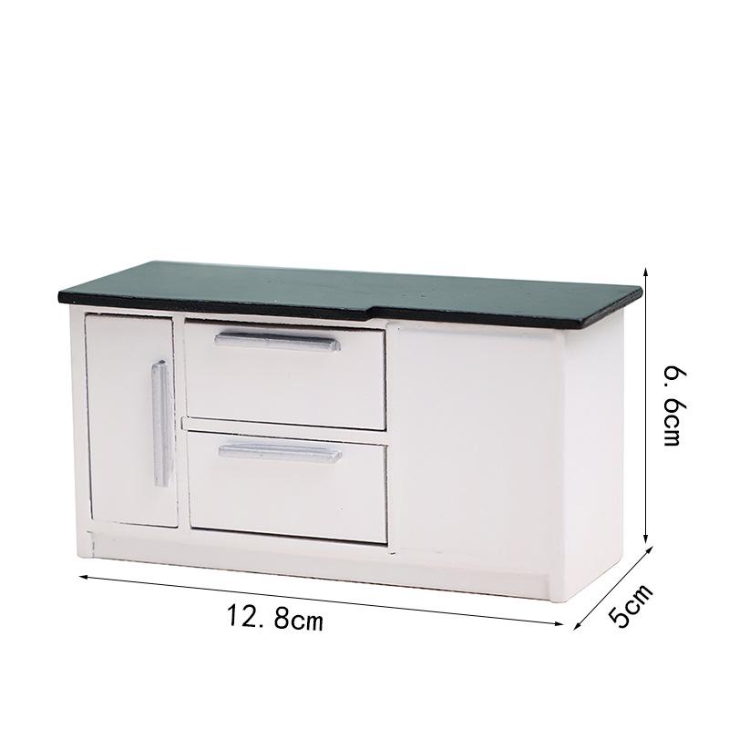 1:12 Dollhouse Miniature Kitchen Furniture Set: Stove and Sink Ornaments