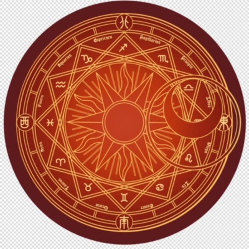 Cute Cartoon Cherry Blossom Magic Tarot Round Carpet Home Living Room Bedroom Floor Decoration Computer Chair Mat Carpet