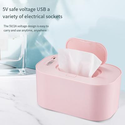 Ohřívač USB ubrousků pro děti s konstantní teplotou, bezdrátové nabíjení do auta, přenosné vlhčené cestovní ubrousky