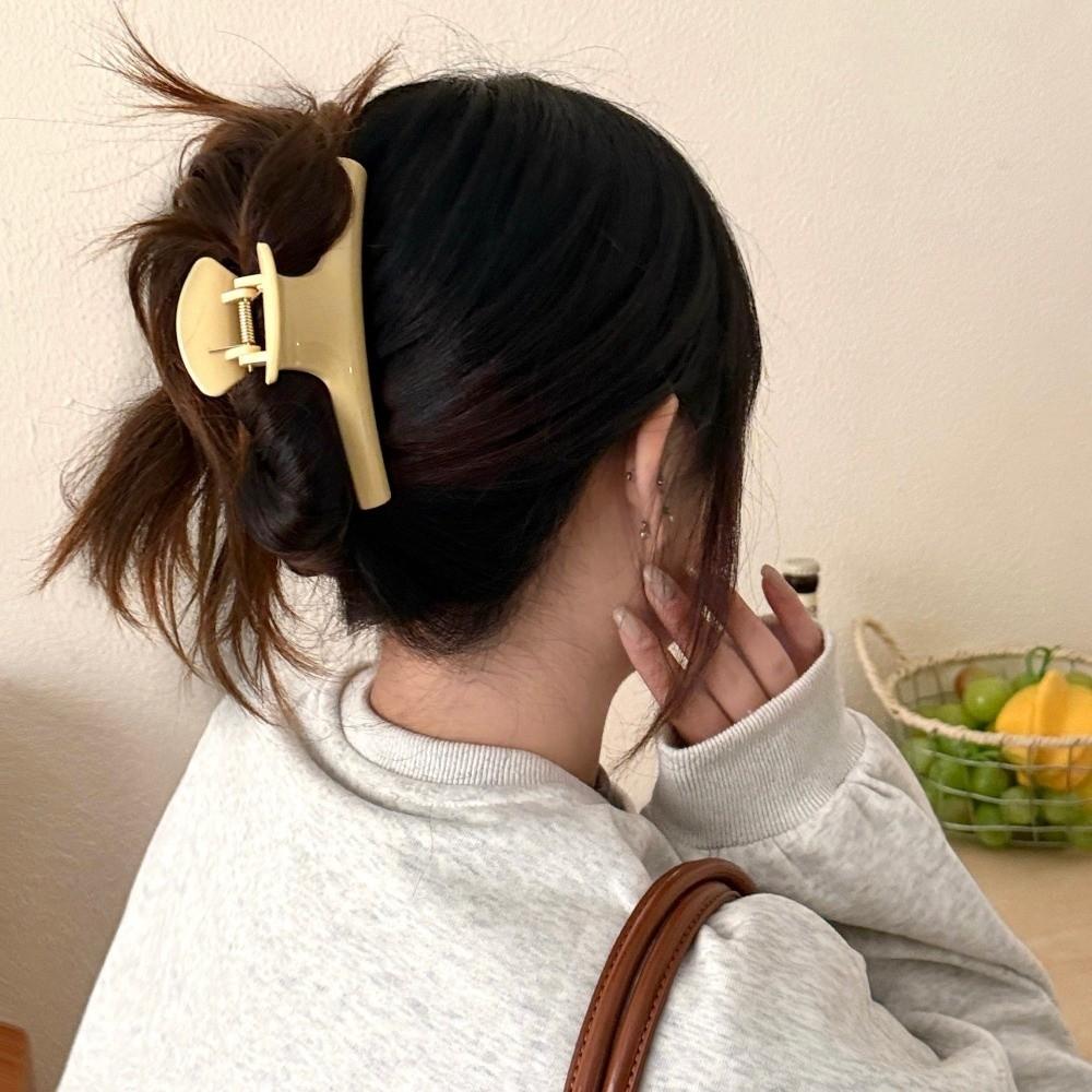 Raspberry Color Hollow Hair Clip Polka Dot Hairpin Fashion Hair Claw Clip Headdress