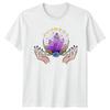 Hands Holding Amethyst Crystals Crescent Unisexs TShirt Moon Phases