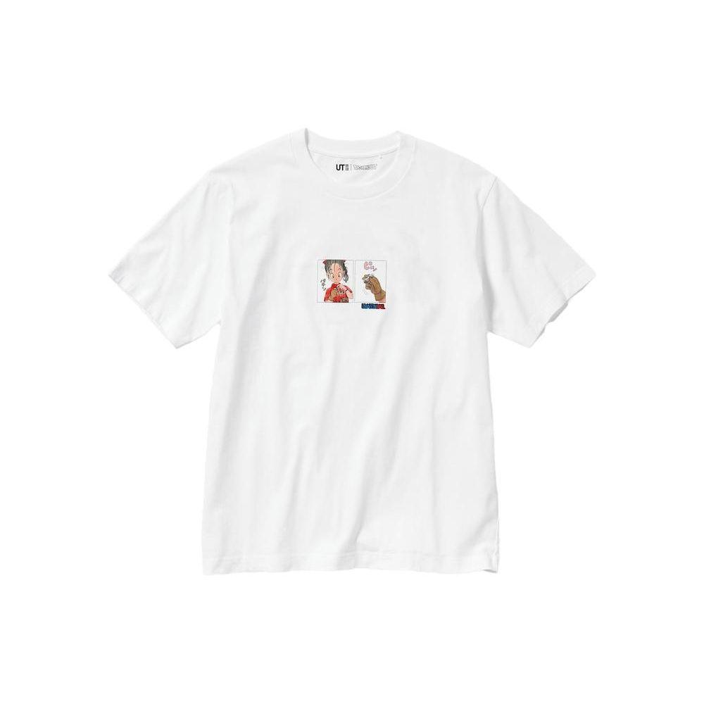 Uniqlo T-shirt Unisex Manica Corta con Stampa Grafica Personaggio Dragon Ball Collaborazione SS23 Top Bianchi 461874-00