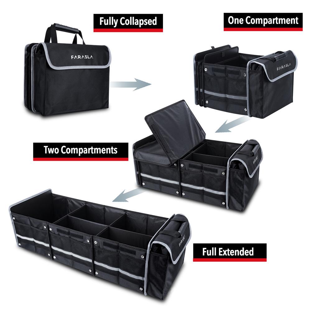 Foldable Car Trunk Organizer: Multi-functional Oxford Cloth Storage & Insulated Bag