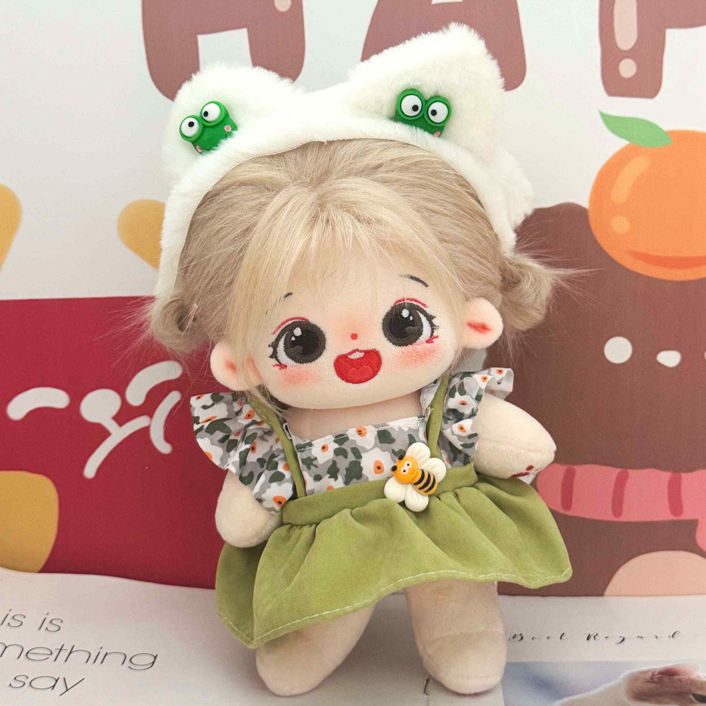 

Нетоксичная 20 см Кавайная Одетая Идол Хлопковая Кукла Милая Набивная Плюшевая Кукла Своими Руками Рождественский Подарок на День Рождения Для Детей without Skeleton