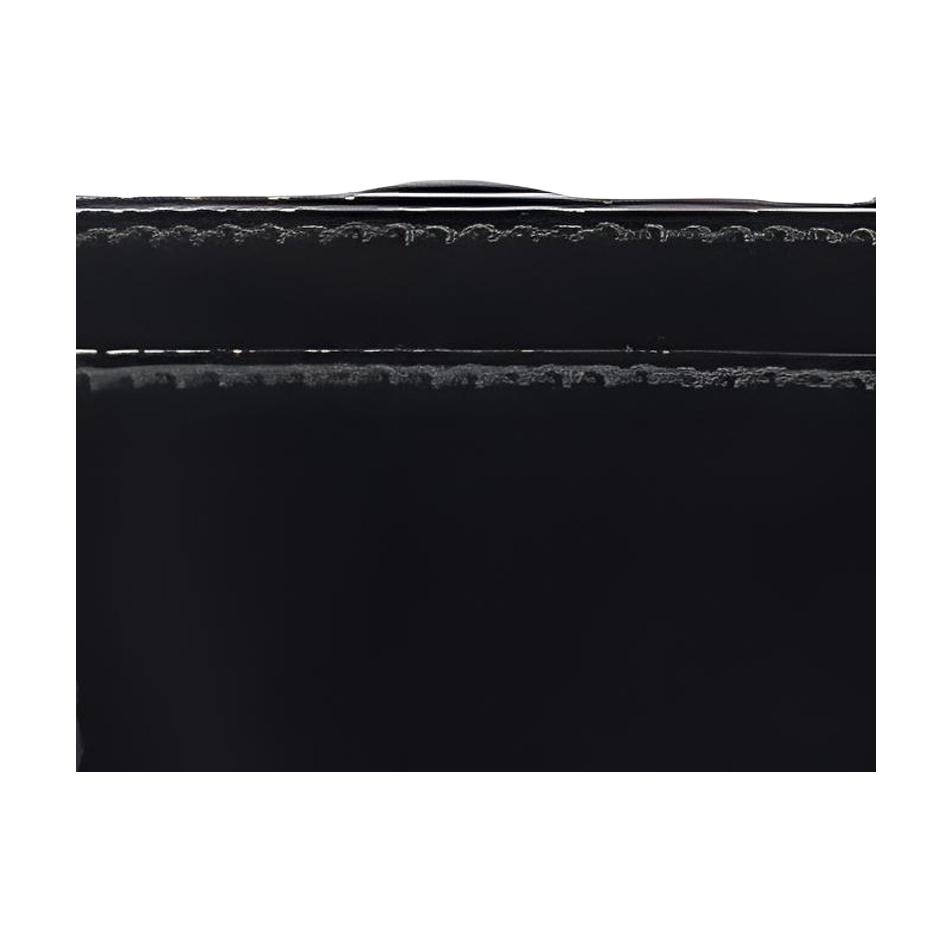 Vivienne Westwood Shiny Patent Heart Pattern Leather Card Holder Women accessories Black 50684360100D