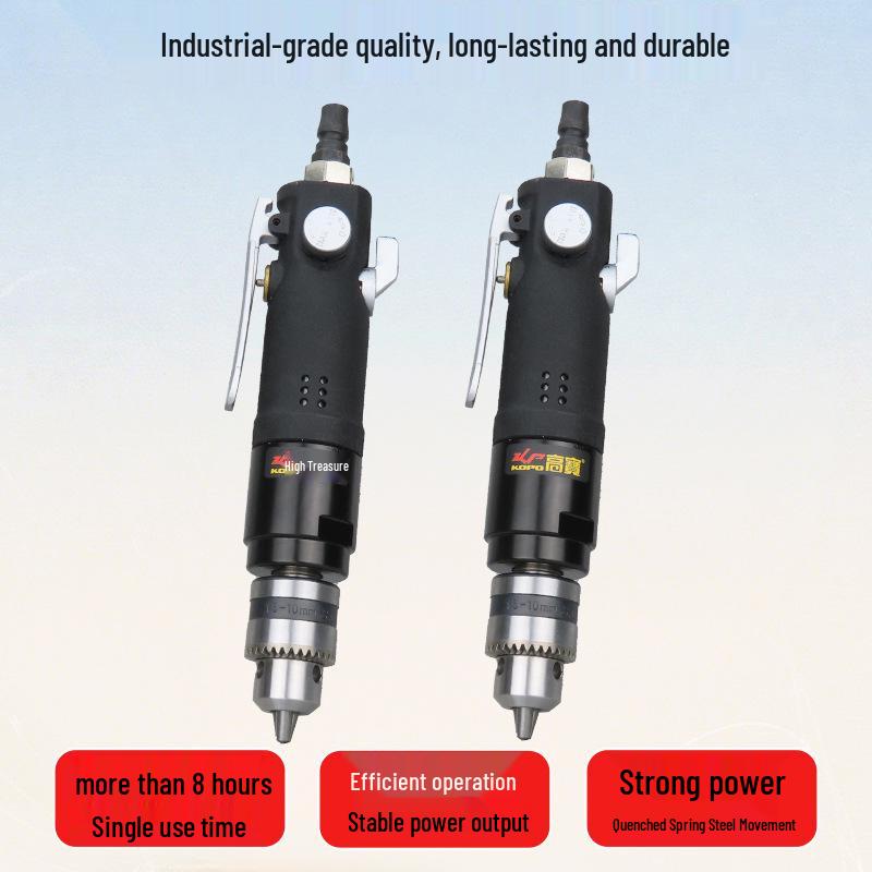 Industrial-Grade 3/8" Pneumatic Air Drill, Forward/Reverse, Speed Adjustable, 10mm Straight Hole Drilling Tool
