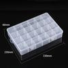 Transparent Large 24 Grids Adjustable Plastic Storage Containers Jewelry Bead Bathroom Accessories Tools Organizer Box