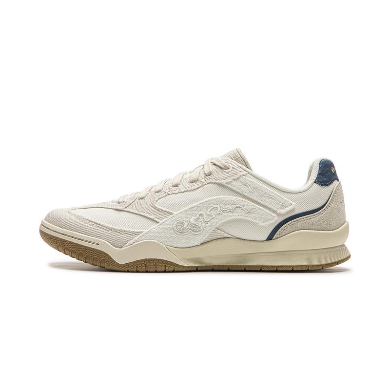 Li Ning Moon White Retro Skateboard Shoes Men s Low Top Ecru/Pearl White AGCW049-2 40