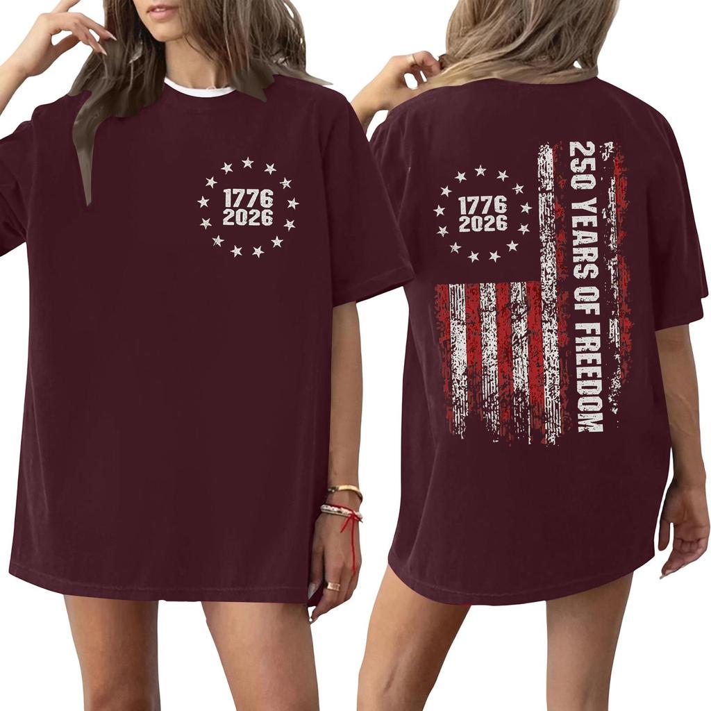 Women's And Men's Fashionable Round Neck Casual Print Short Sleeved T-shirt Top