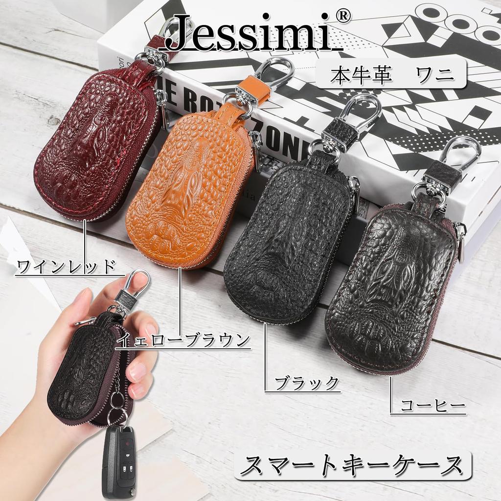 Jessimi Schlüsseletui, Smart Key Etui, Karabiner enthalten, Fenster, Kann bedient werden, während es eingesetzt ist