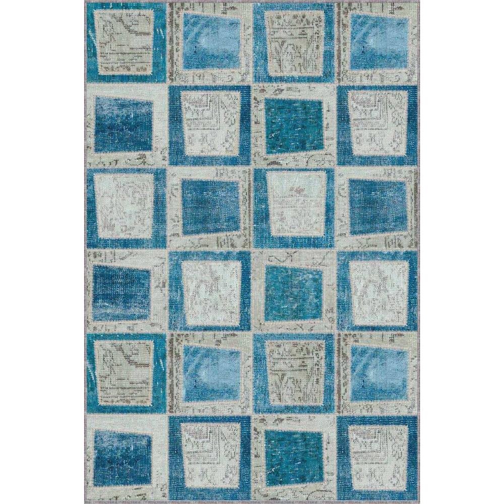 Covor Decorativ Patchwork Turcoaz