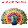Soft Peacock Carpet Non-slip Bathroom Floor Mat Portable Blanket  for Living Room Tea Table Bedside