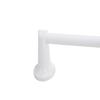 24 Inch Oval Steel Wall Mount Towel Bar Rust Resistant White Finish Easy Installation Bathroom Kitchen Hardware Included