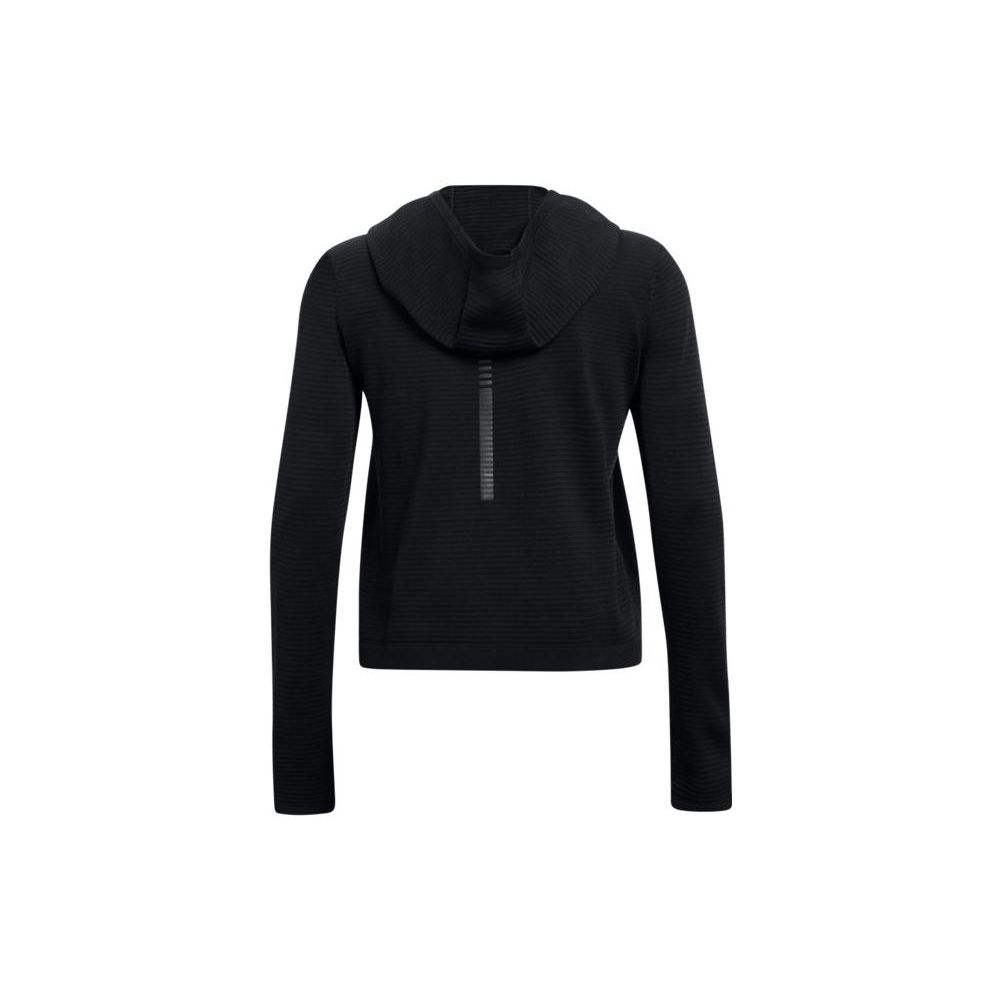 Under Armour Solid Thumb Hole Design Hooded Sports Long Sleeve T-Shirt Women Tops Black 1375076-001