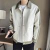 Men's 2023 Spring Korean Casual Trend Lapel Jacket - Stylish Color Block Fashion Top