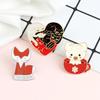 Animal Cats Fox Brooch Cartoon Teacup Kitten Enamel Pins Funny Personality Custom Badge Bag Cloth Lapel Pin Fashion Jewelry Gift