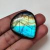39x35x8 MM Size Pendent Making Use Pear Shape Multi Flashy Labradorite Cabochon Gemstone, 82 Carat Size Labradorite.