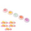 25pcs Macaron Case 5 Colors Glossy Edges ABS Material Compact Portable Jewelry Travel Case for Small Items
