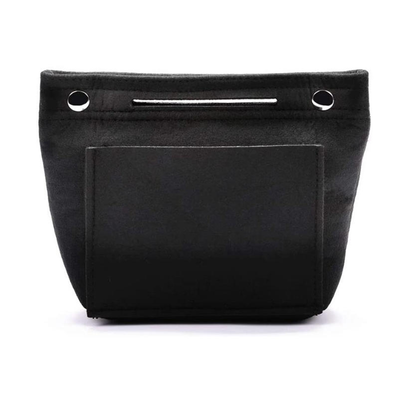 Multi-Functional Felt Insert Organizer Pouch - Small Cosmetic Bag for Handbag Storage & Travel Essentials