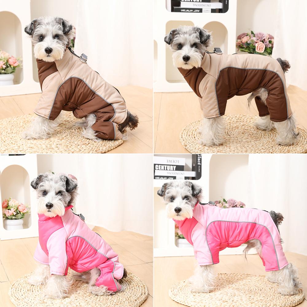 Waterproof Dog Jumpsuit Winter Warm Puppy Overalls Jacket Reflective Pet Dogs Clothes For Boys Girls Yorike Pug Onesie Outfits