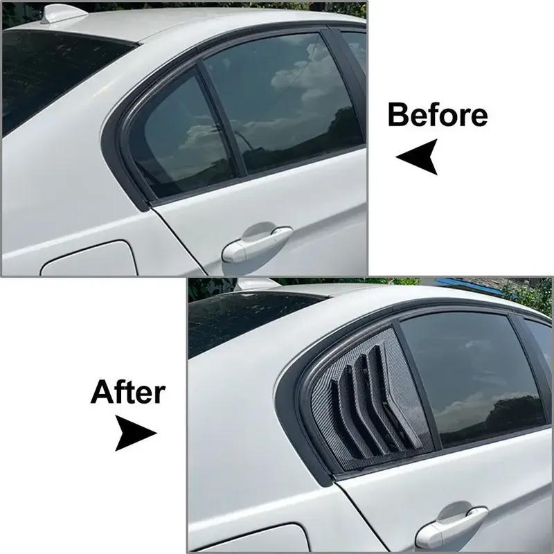 For BMW 3 Series E90 320i 330i M3 2005-2013 ABS Plastic Rear Window Quarter Louver Cover Side Vent Trim Car Adhesive Accessories