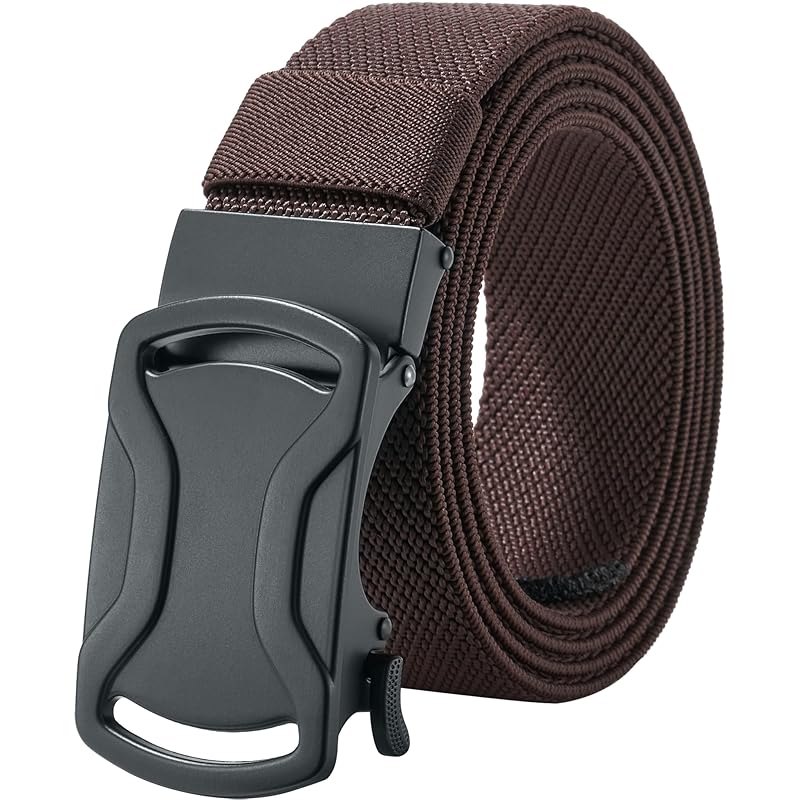 

[LionVII] belt men s Expansion and contraction - auto lock type nylon belt work sports mountain climbing golf outdoor extend No hole stepless