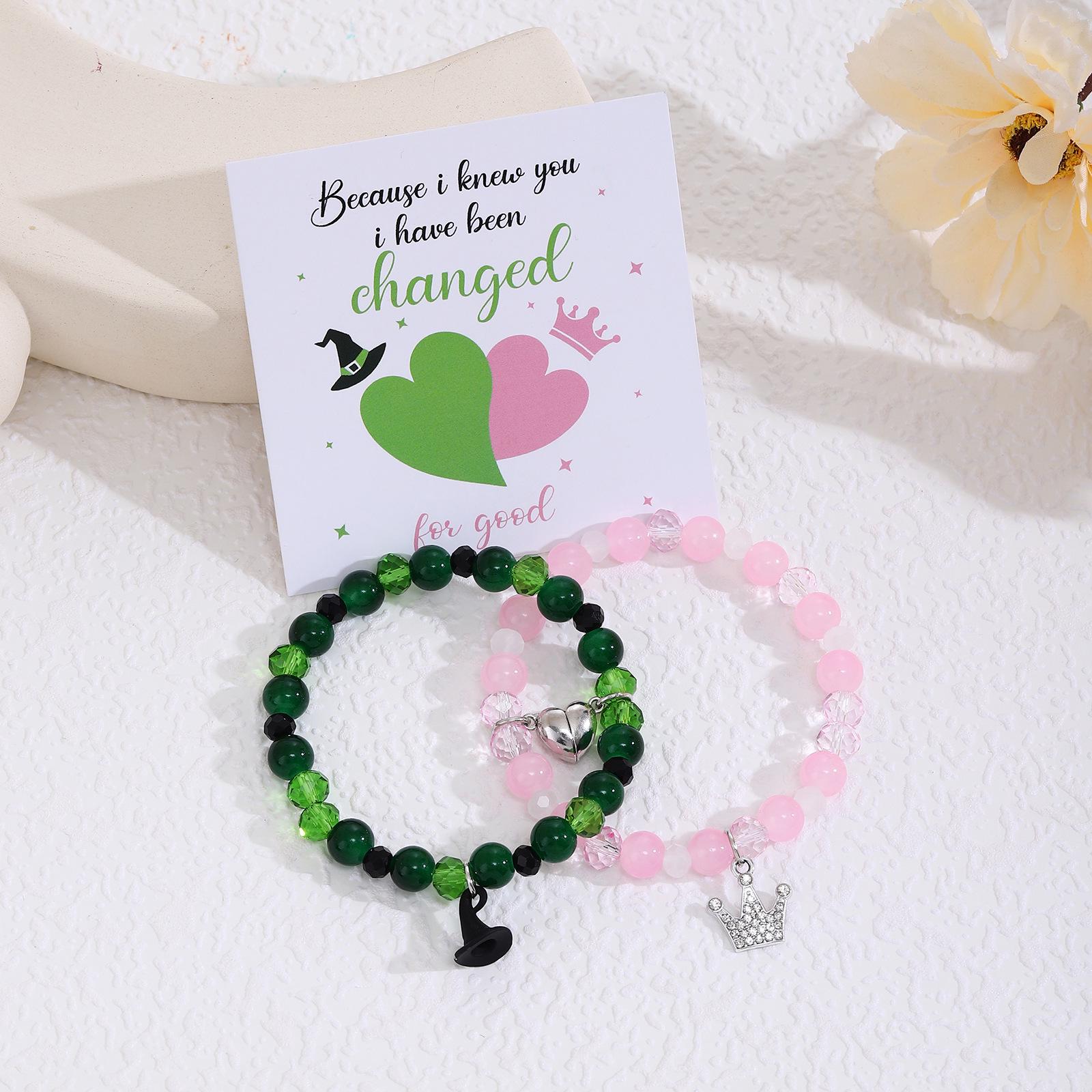 

Чарівний браслет дружби з чарівними скляними намистинами та магнітом для чоловіків та жінок