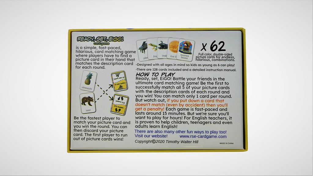 READY, SET, EIGO! Card Game - A Fun Way To Learn English (128 Cards Included) (LEVEL 1 (original Game))