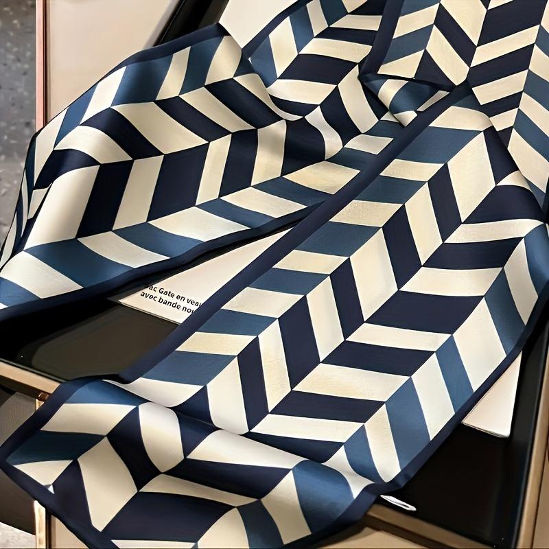 Spring Summer Fashion Scarf For Women Luxury Soft Satin Headband Neckerchief Foulard Female Hair Scarfs Neck Tie Skinny Scarves