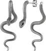 2024 New Gothic Snake Shape Earrings Detachable Texture Darkness Snake Long Earrings for Men Women Halloween Hiphop Jewelry Gift