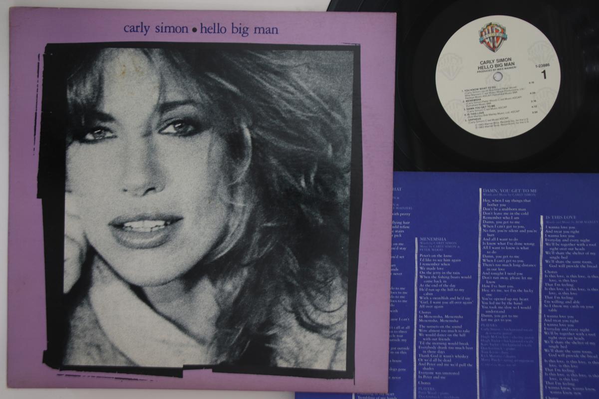 

LP Пластинка CARLY SIMON - Hello Big Man 123886 WARNER 1983 США Поп Б/У
