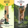 ABXF-Metal Bird Feeder 6 Port Tube Feeder For Outdoors Heavy Duty Squirrel Proof With Metal Lid Easy Fill & Clean