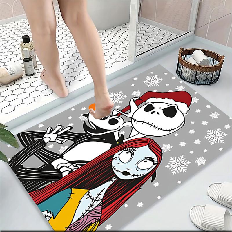 1Pc Christmas Nightmare Before Christmas Carpet Rug Soft Washable Antislip Home Living Room Sofa Mats Personalized Christmas Rug