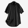 ZANZEA Women Loose Solid Short Sleeve Collared Button Down Shirt Mini Dress