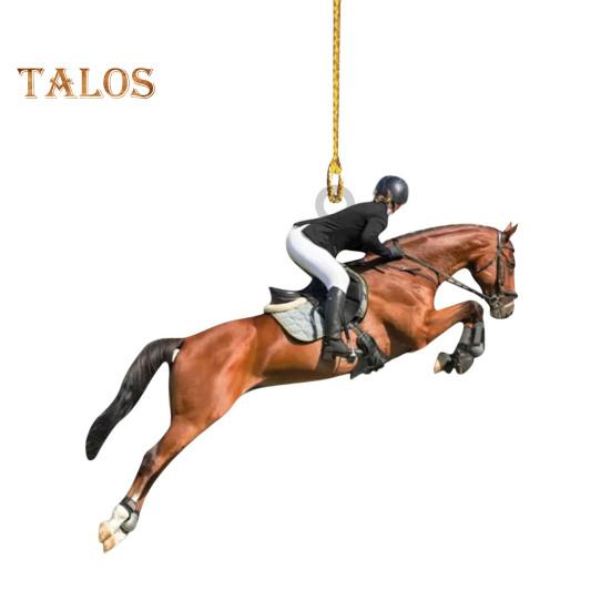 

Украшение для верховой езды 2D Плоская акриловая подвеска в виде лошади Рождественская елка Рюкзак Подвесное украшение Подарок для любителей лошадей G