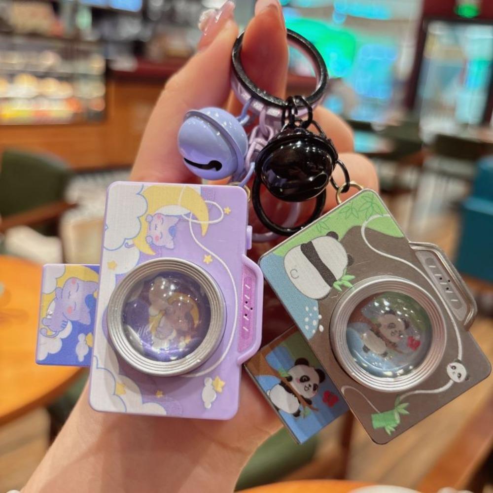 Film Straight Out Mini Camera Keychain LED Flashlight Car Key Chain  Children's Toys