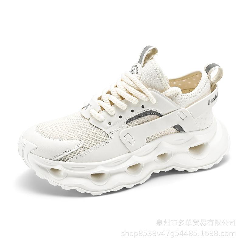 

Lightweight breathable mesh shoes outdoor lightweight cushioning low-top sports shoes men s fashion niche versatile dad trendy shoes 44 бежевый