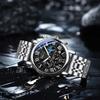 Business Gold Quartz Watches For Men Chronograph Calendar Man Watch Fashion Moon Phase Waterproof Men's Wristwatches