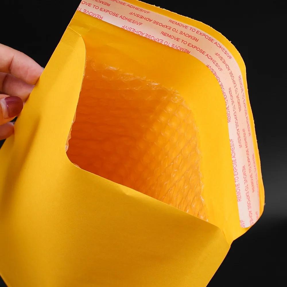 10-50Pack Kraft Paper Bubble Envelopes Bags Waterproof Bubble Mailing Envelope Different Size Mailers Seal Adhesive Shipping Bag